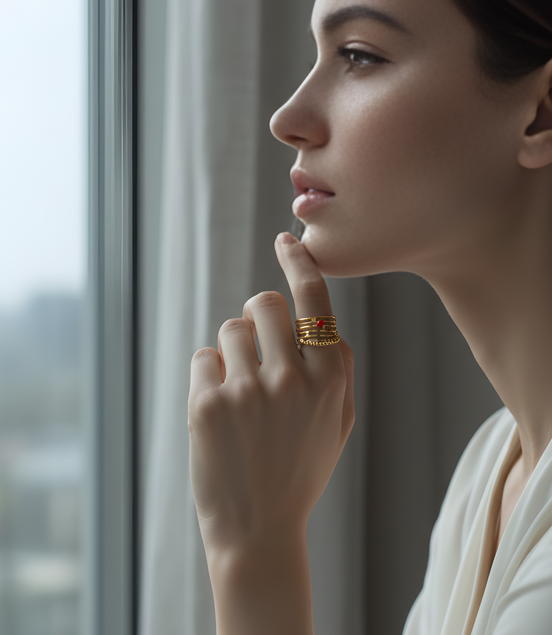 Bague élégante ajourée style chic