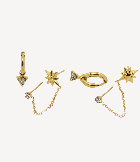 Piercings d'Oreilles Kristine Créole En Acier Ioxydable