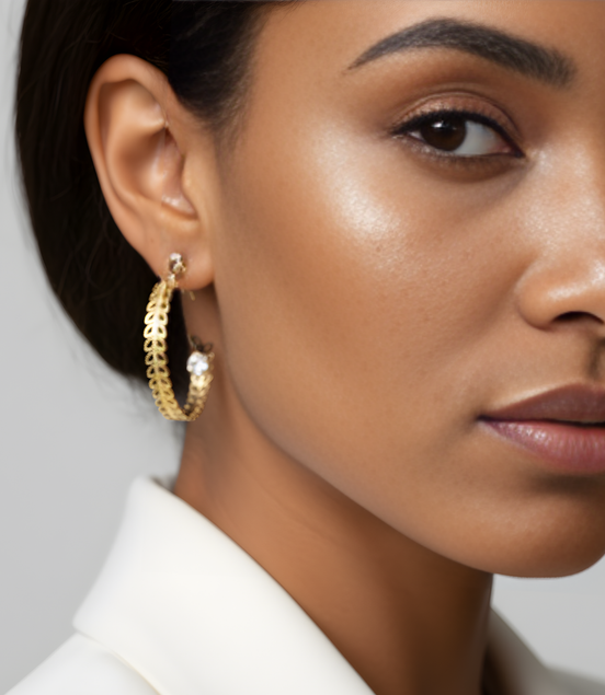 Boucles d'oreilles Courtney Créoles Golds