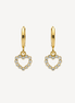 Boucles d'Oreilles Créoles Petit Coeur De Liss