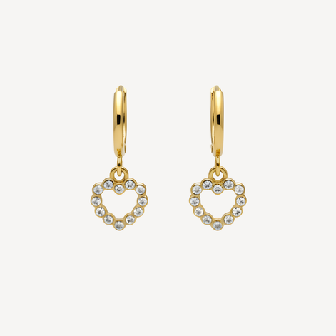 Boucles d'Oreilles Créoles Petit Coeur De Liss