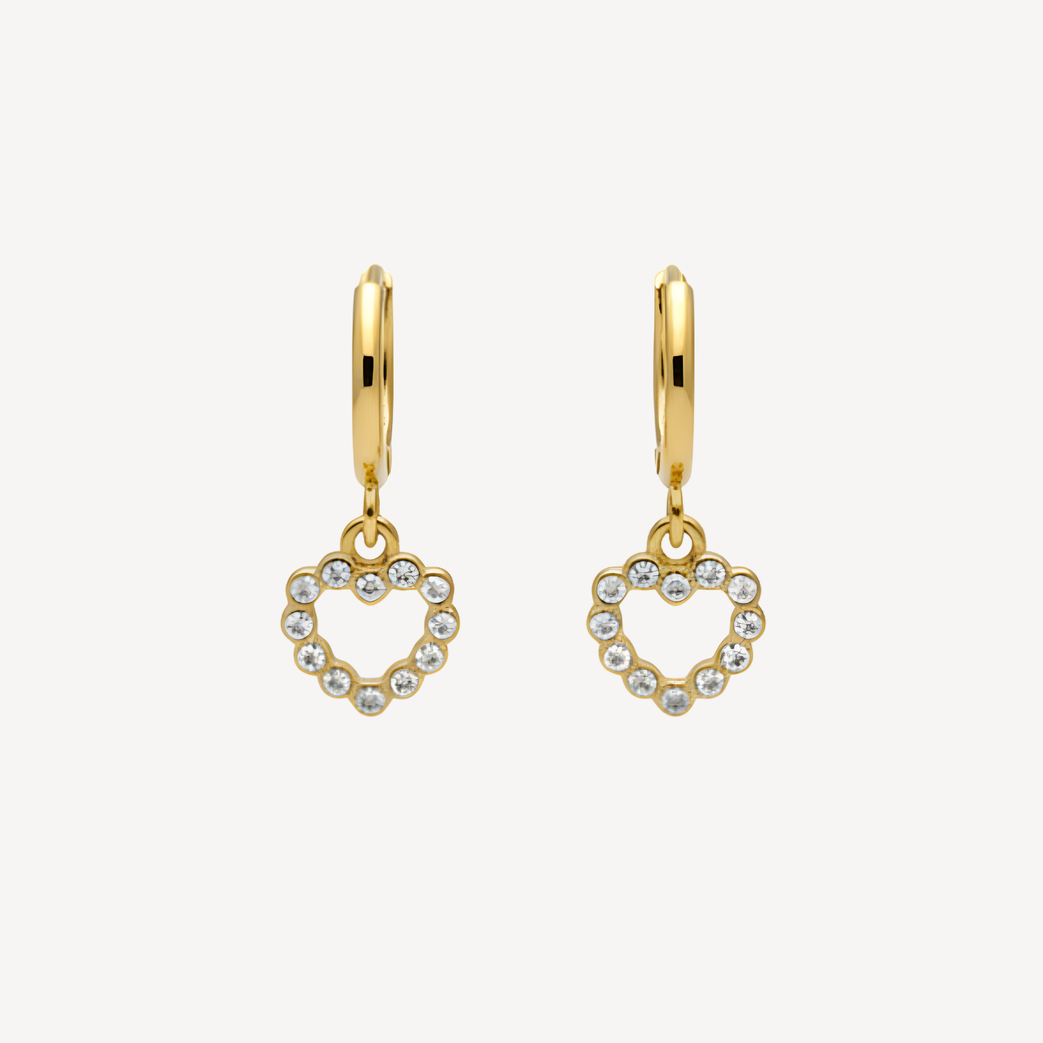 Boucles d'Oreilles Créoles Petit Coeur De Liss