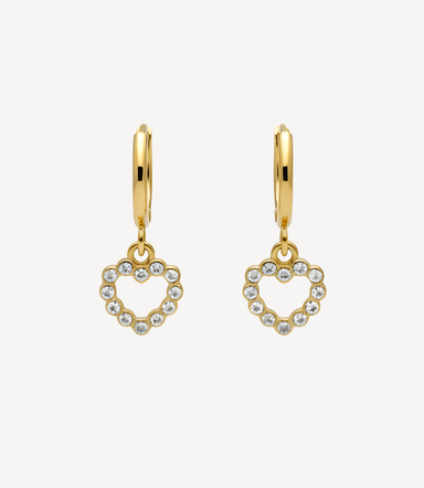Boucles d'Oreilles Créoles Petit Coeur De Liss