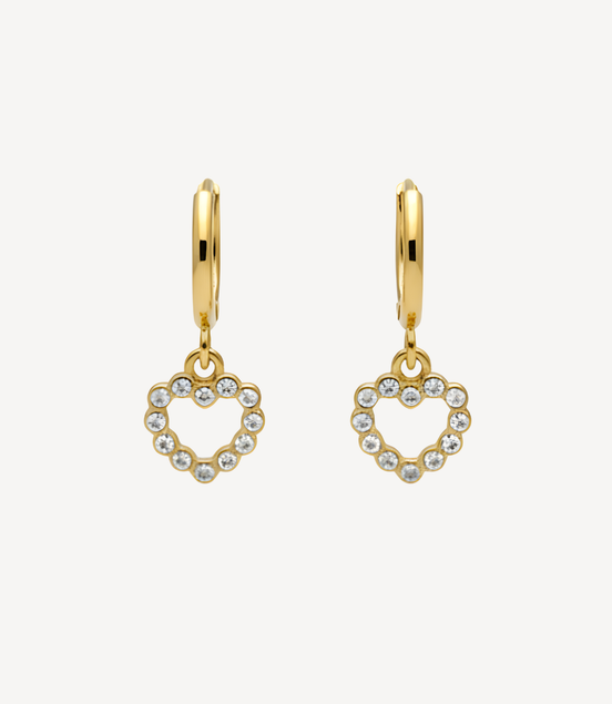 Boucles d'Oreilles Créoles Petit Coeur De Liss