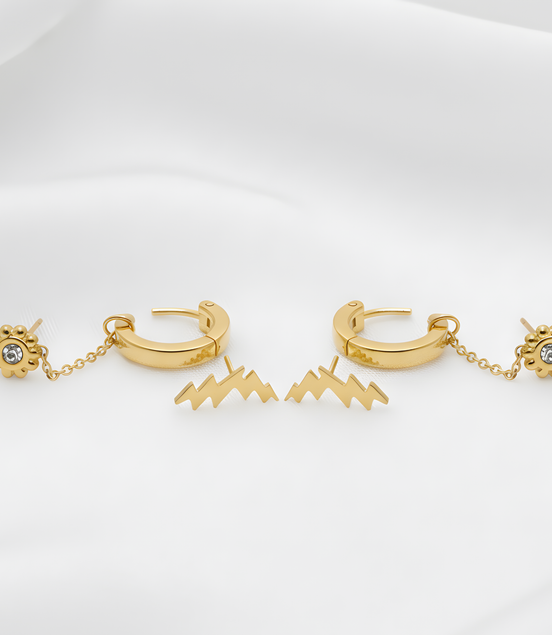 Piercings D'oreilles Maêlys Eclair En Acier Inoxydable