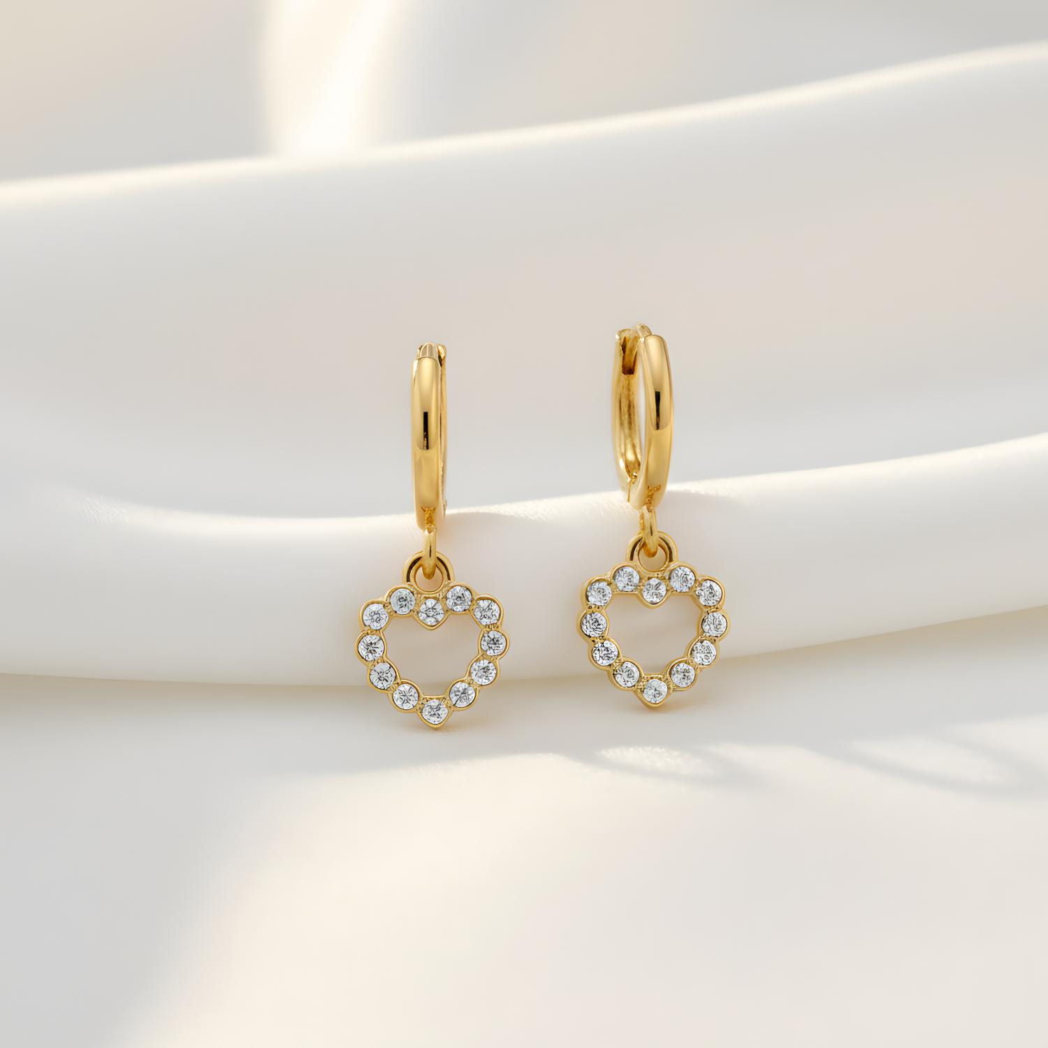 Boucles d'Oreilles Créoles Petit Coeur De Liss