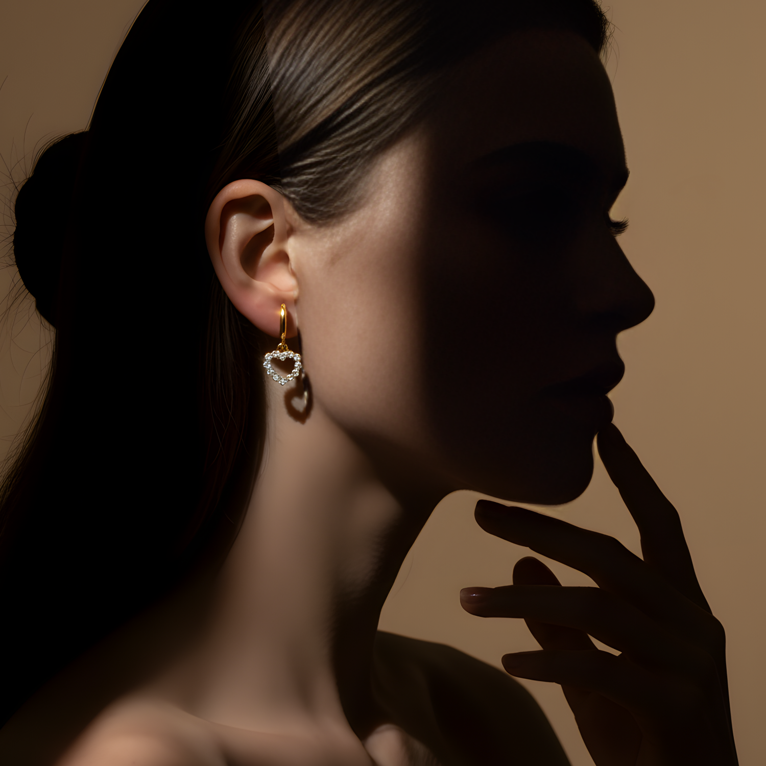 Boucles d'Oreilles Créoles Petit Coeur De Liss