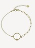 Bracelet doré élégant en acier inoxydable pour femme.