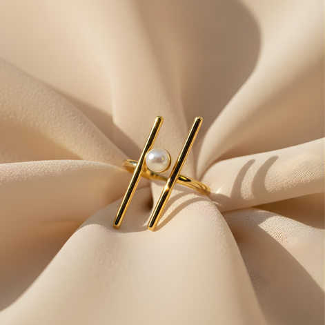 Bagues Jermaine La Perle En Acier Inoxydable