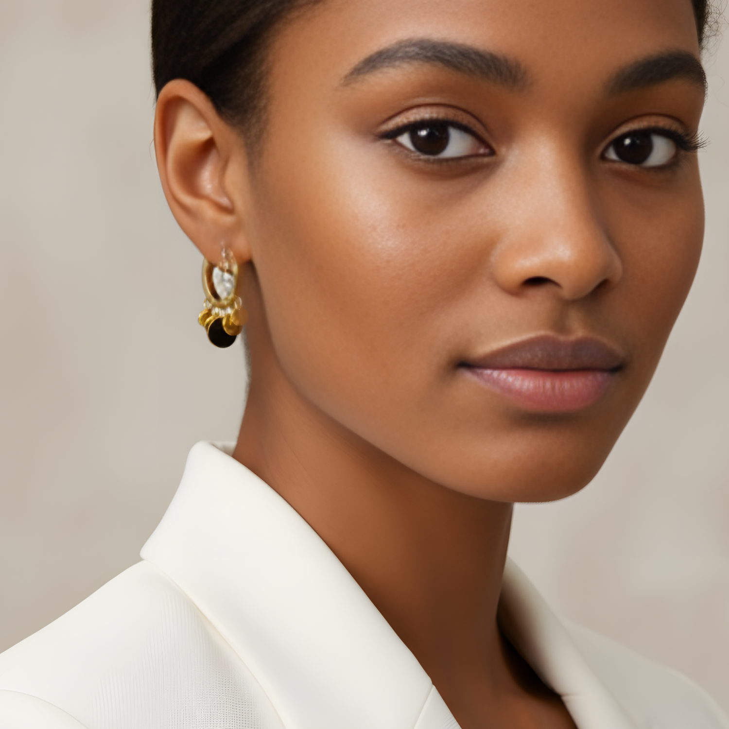 Boucles d'Oreilles La Rose Créole en Breloque