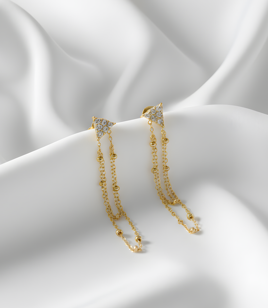 Piercing Oreille Clayton En Acier Doré