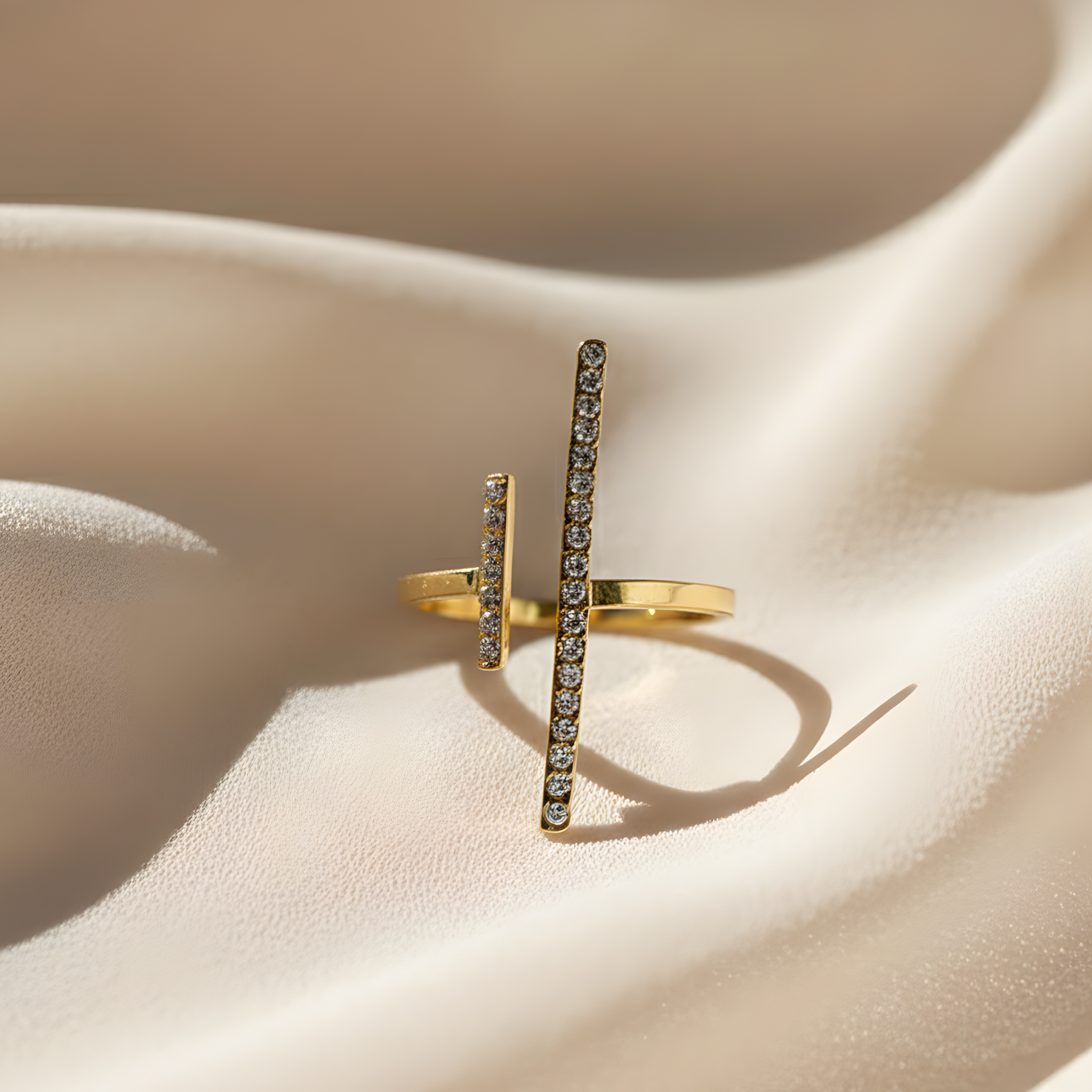 Bague Gold Livy Acier Jaune Ajustable