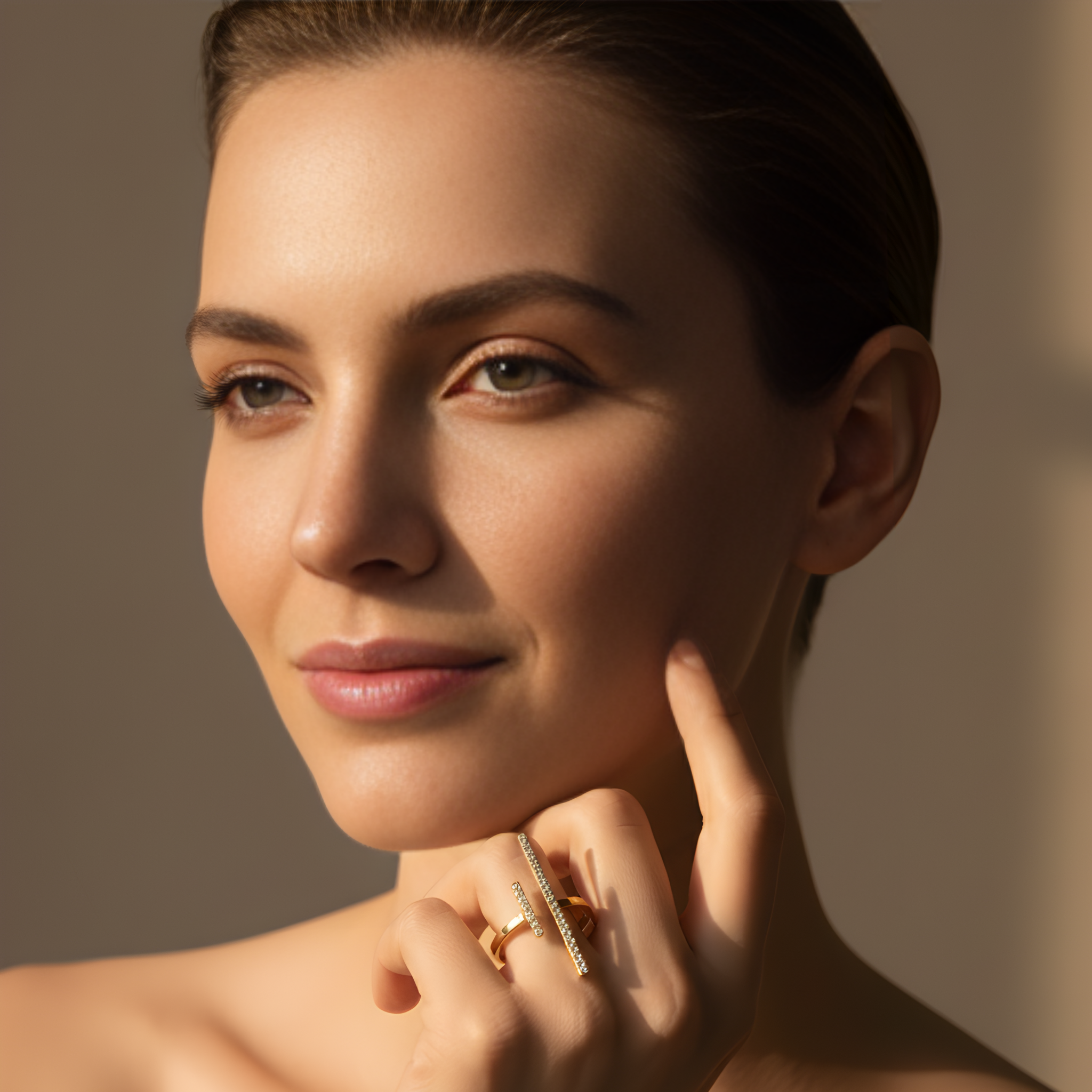 Bague Gold Livy Acier Jaune Ajustable