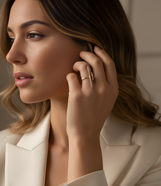 Bague Gold Livy Acier Jaune Ajustable