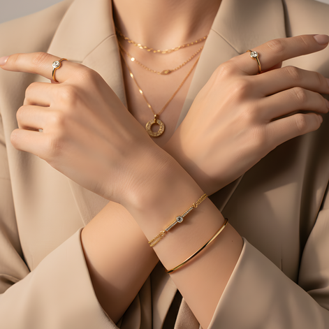 Bracelet Phoebe Golds En Acier Inoxydable