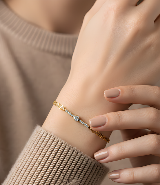 Bracelet Phoebe Golds En Acier Inoxydable