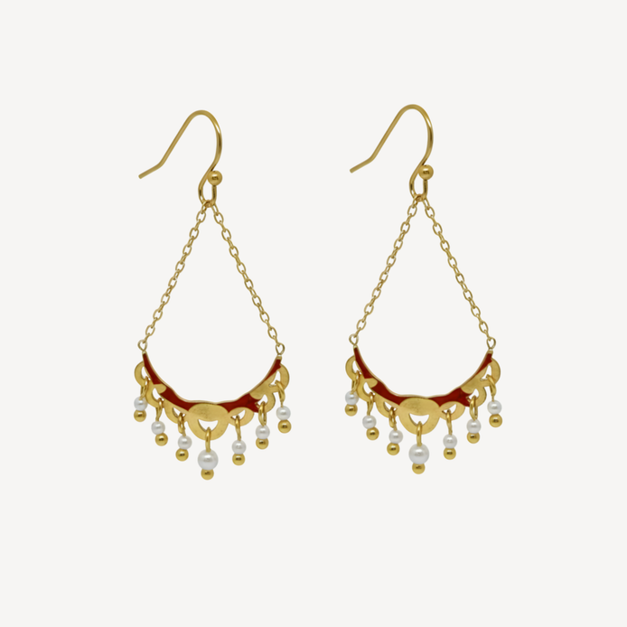 Boucles D'oreilles Pendante Tessa Doré