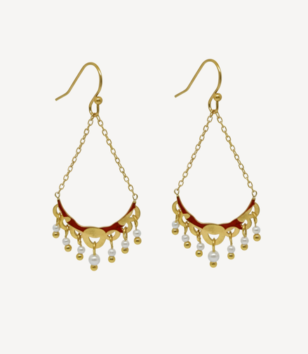 Boucles D'oreilles Pendante Tessa Doré