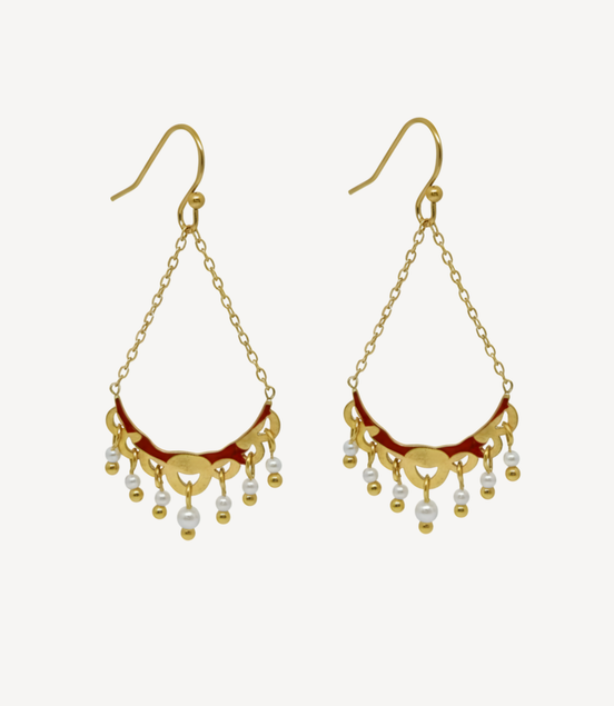 Boucles D'oreilles Pendante Tessa Doré