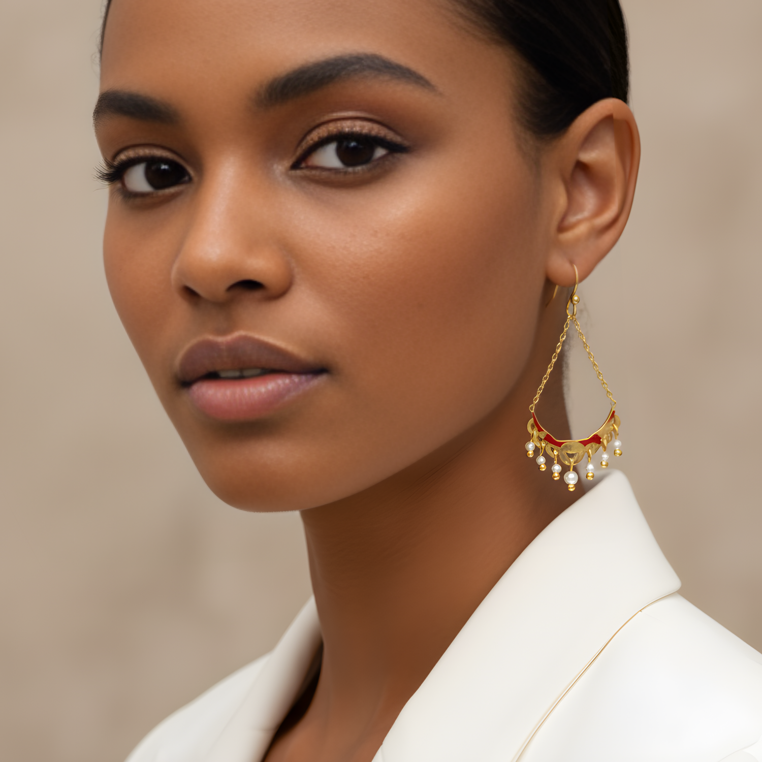 Boucles D'oreilles Pendante Tessa Doré