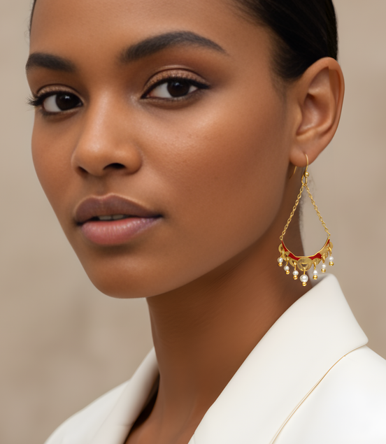 Boucles D'oreilles Pendante Tessa Doré