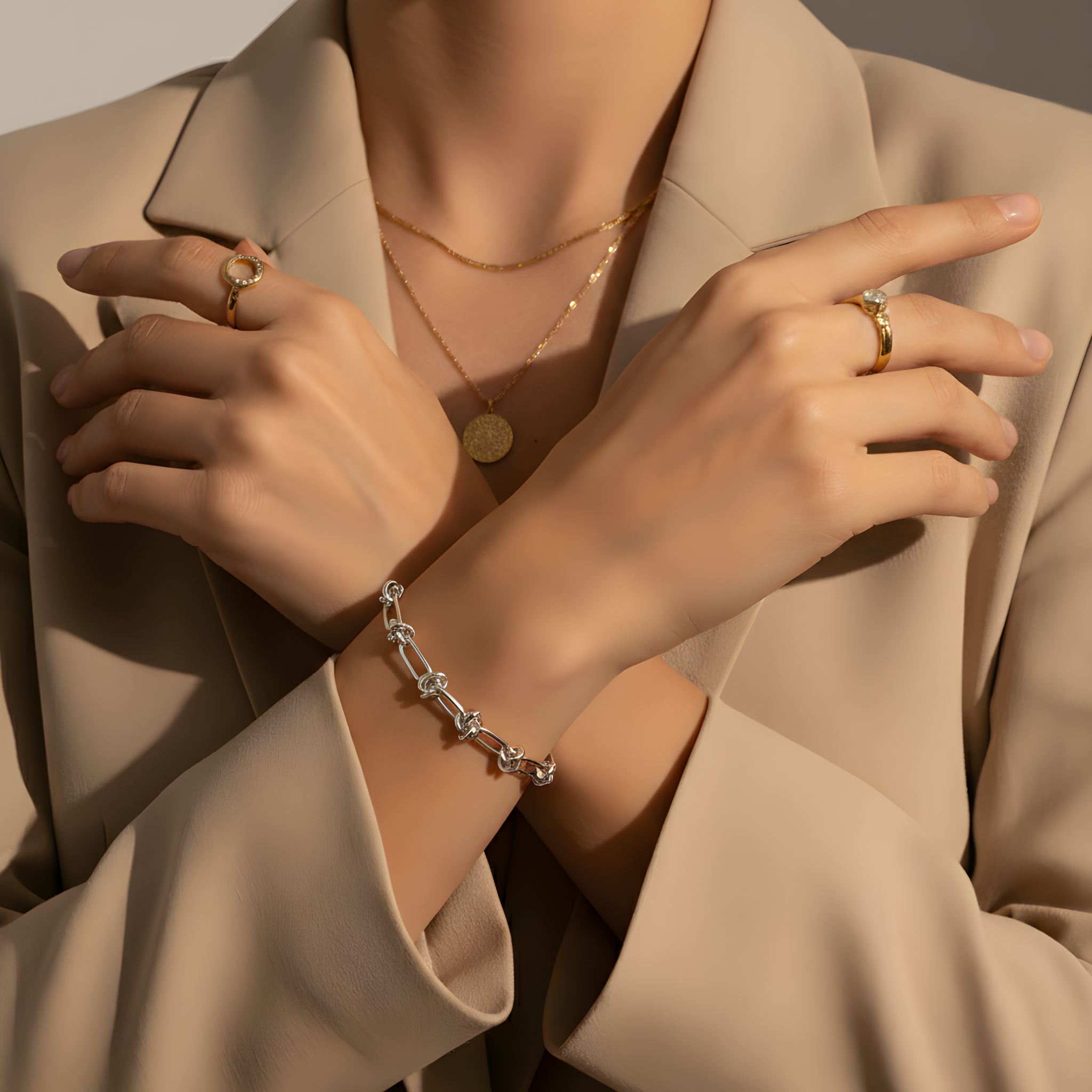 Bracelet Chaîne Jenny en Acier 316 Argenté