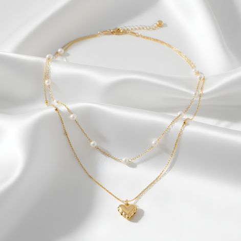 Collier Epiphanie Golds Acier Jaune Éclat Éternel