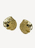 Boucles d'Oreilles Puces Ondulation Dorée Liss