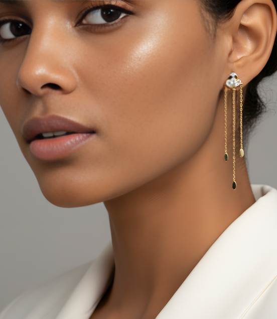 Boucles D'oreilles Pendante Livy Brillance Doré