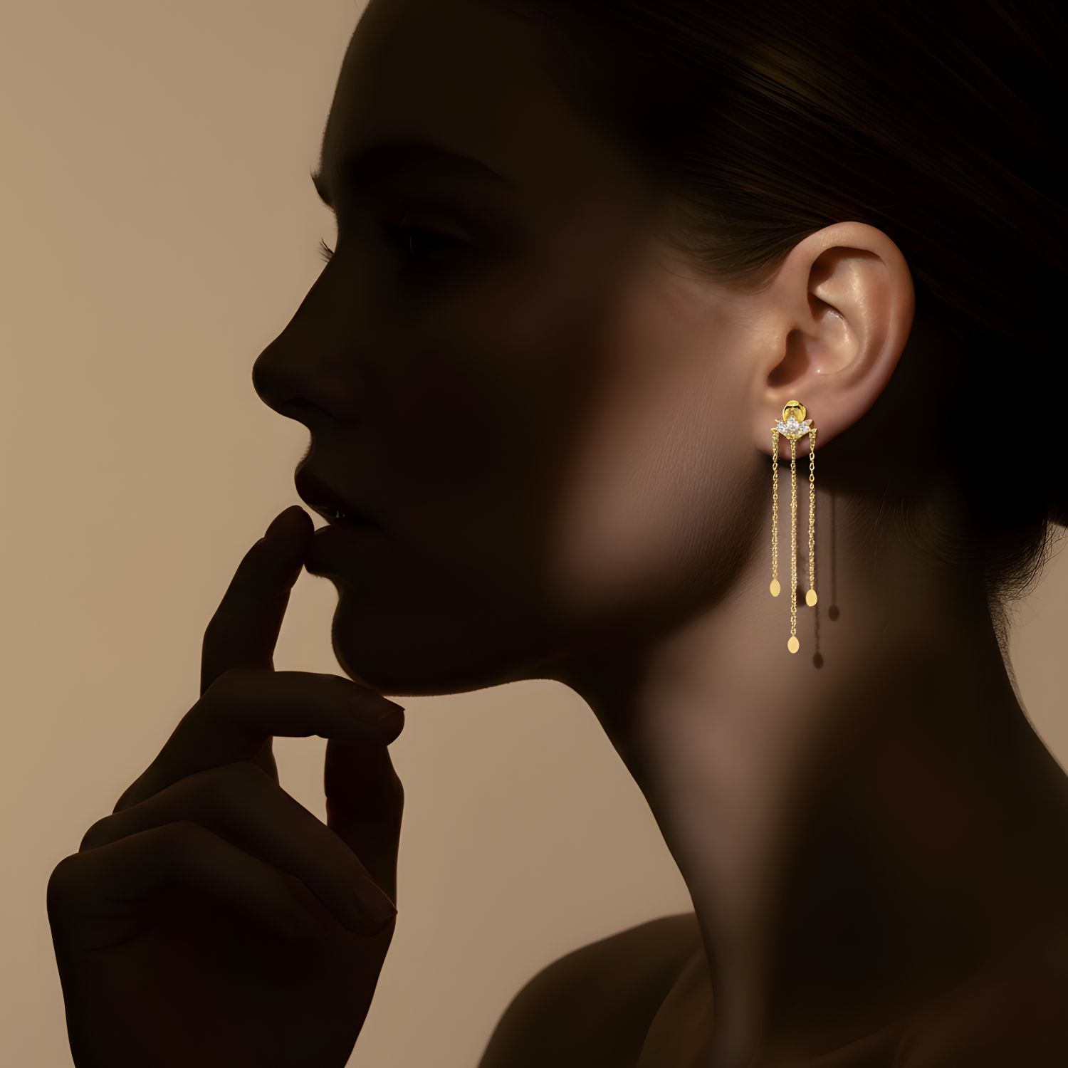 Boucles D'oreilles Pendante Livy Brillance Doré