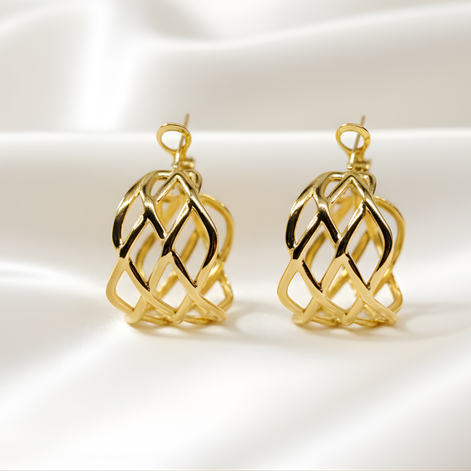 Boucle d'oreilles Kathleen Golds En Acier Inoxydable
