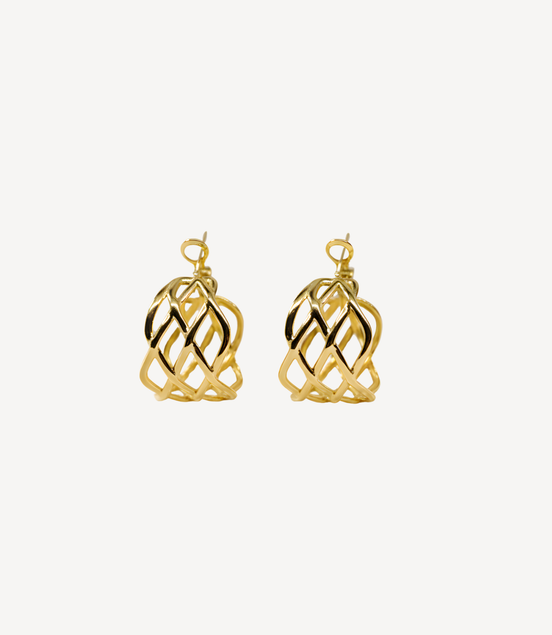 Boucle d'oreilles Kathleen Golds En Acier Inoxydable