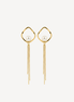 Boucles D'oreilles Pendantes Cynthia Perle d'Acier