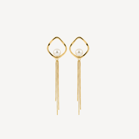 Boucles D'oreilles Pendantes Cynthia Perle d'Acier