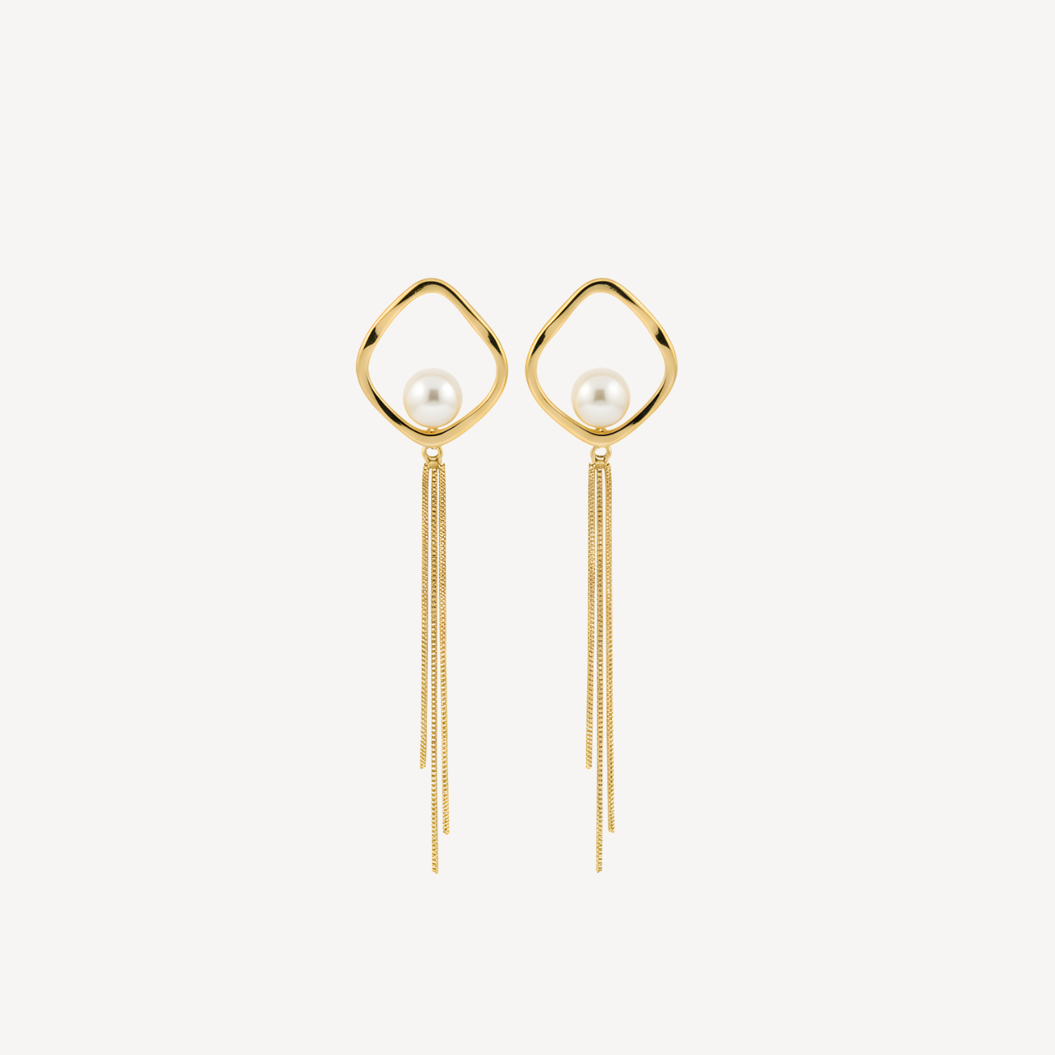 Boucles D'oreilles Pendantes Cynthia Perle d'Acier