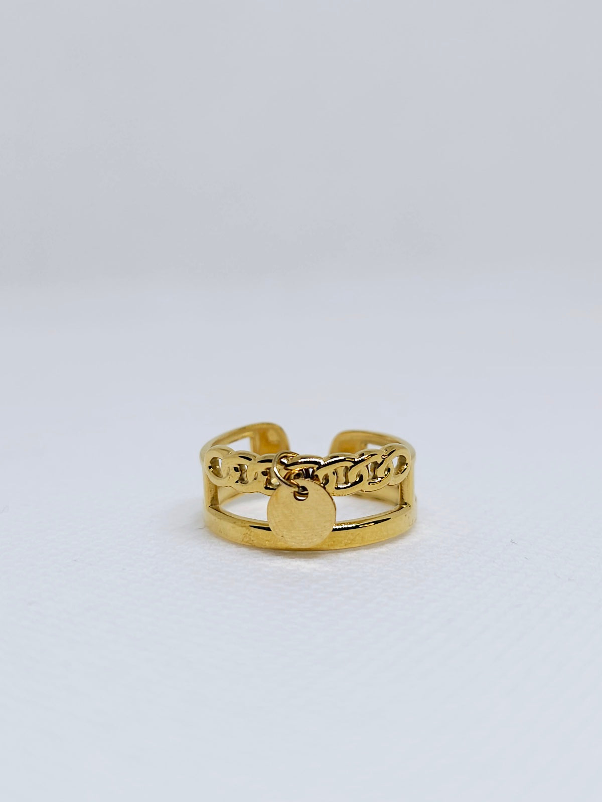 Bague ajustable Abbie en acier inoxydable.