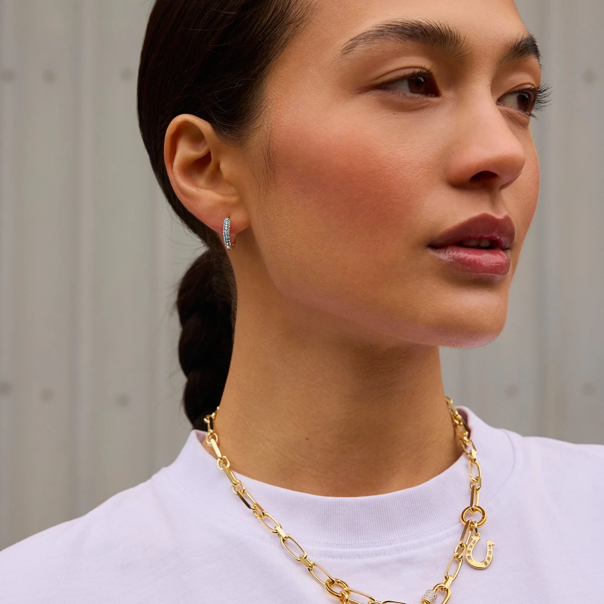 Crystal blue Always On Sparkle Hoop Earrings