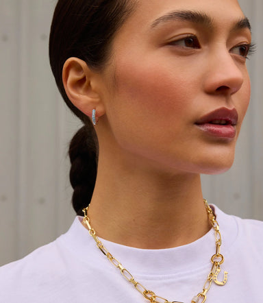 Crystal blue Always On Sparkle Hoop Earrings