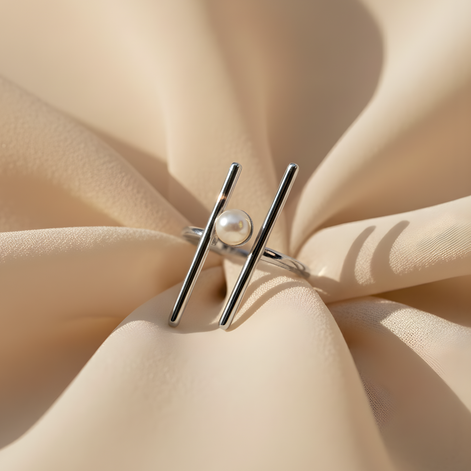 Bague moderne croix acier inoxydable