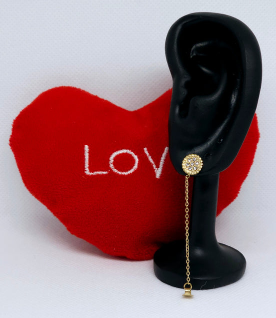 Boucles d’oreilles chaîne dorée élégante