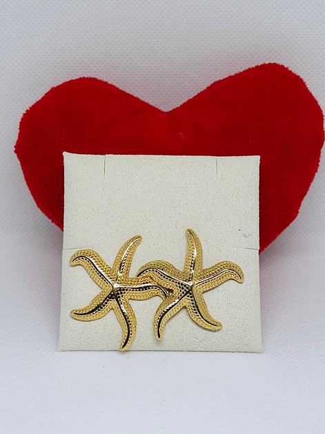 Boucles d'oreilles étoile dorées