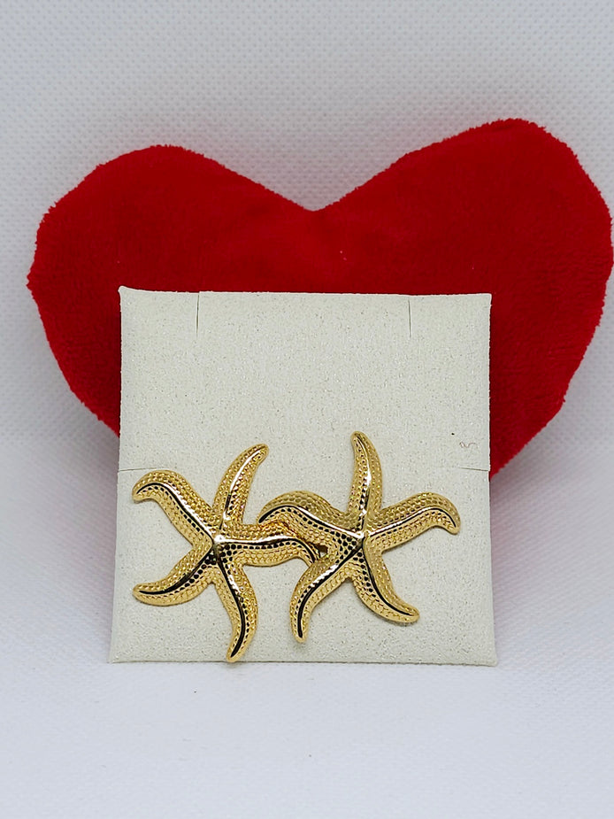 Boucles d'oreilles étoile dorées