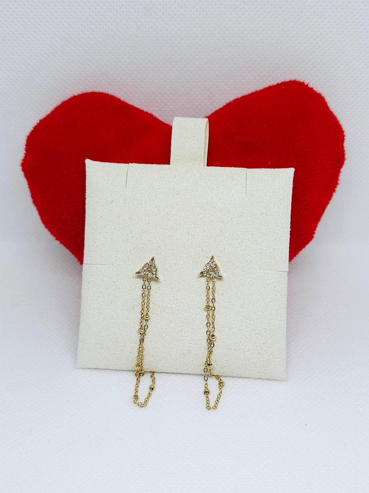 Boucles d’oreilles dorées à chaînes