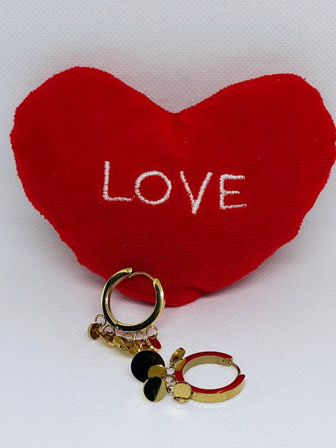 Boucles d’oreilles créoles dorées pendantes