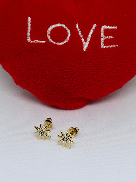 Boucles d’oreilles étoile dorée scintillante