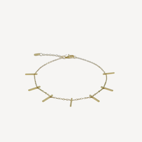 Bracelet fin doré avec pampilles