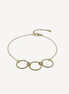 Bracelet doré avec trois anneaux
