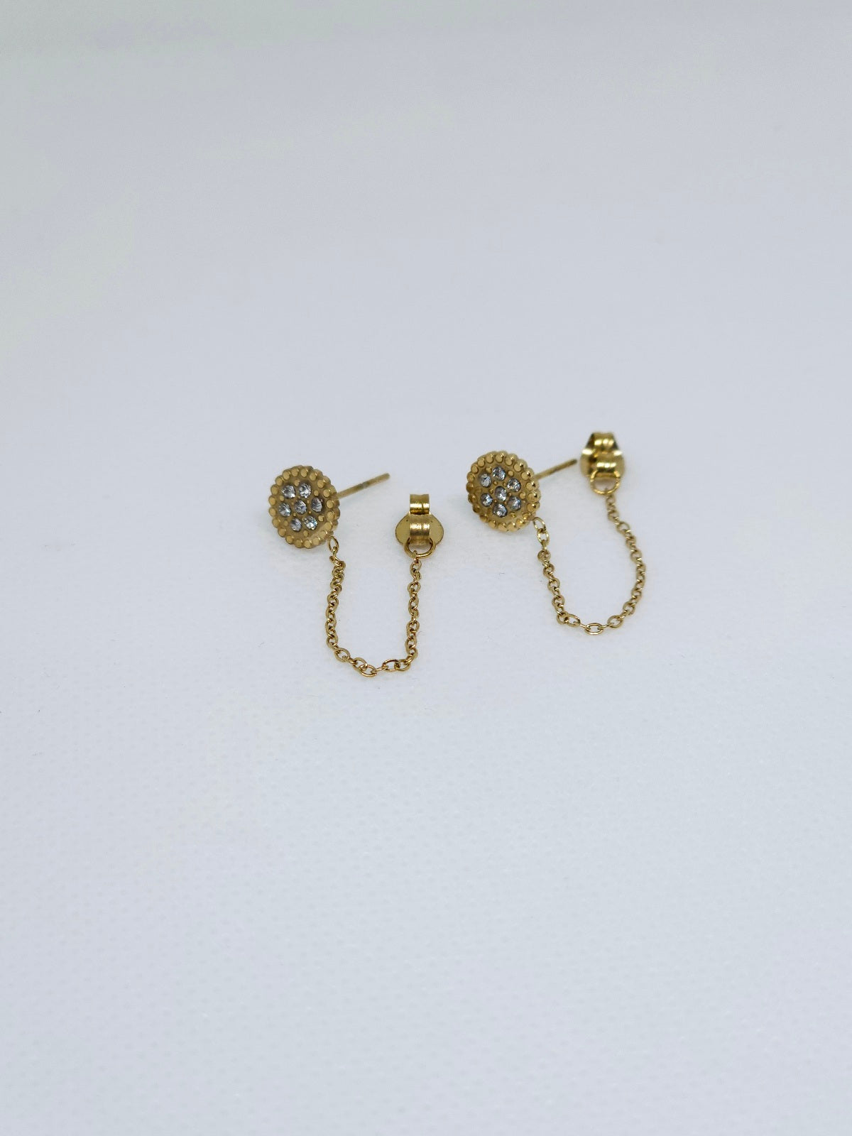 Boucles d’oreilles chaîne dorée élégante