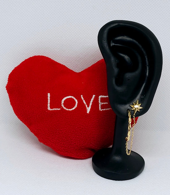 Boucles d’oreilles dorées étoilées élégantes