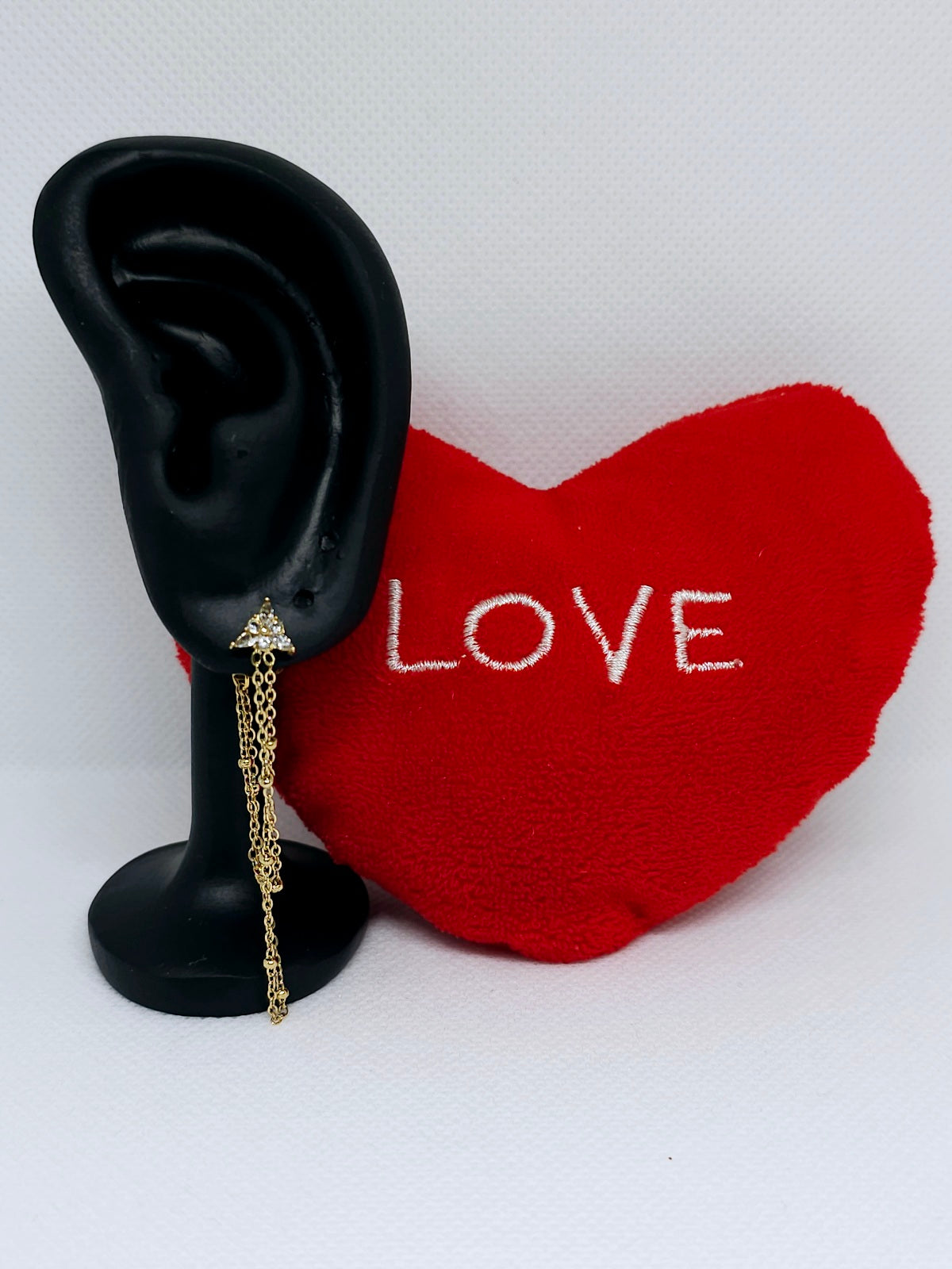 Boucles d’oreilles dorées à chaînes